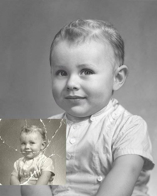 photo restoratrrion of a child | photo restoration near me