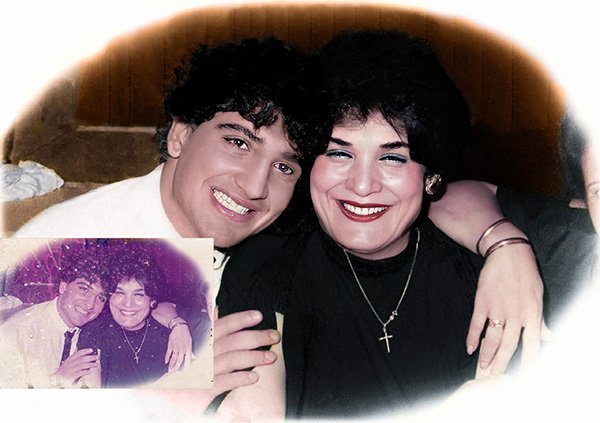 photo restoration of a mum and son photo restoration near me