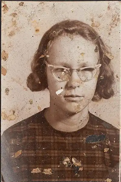 Damaged portrait